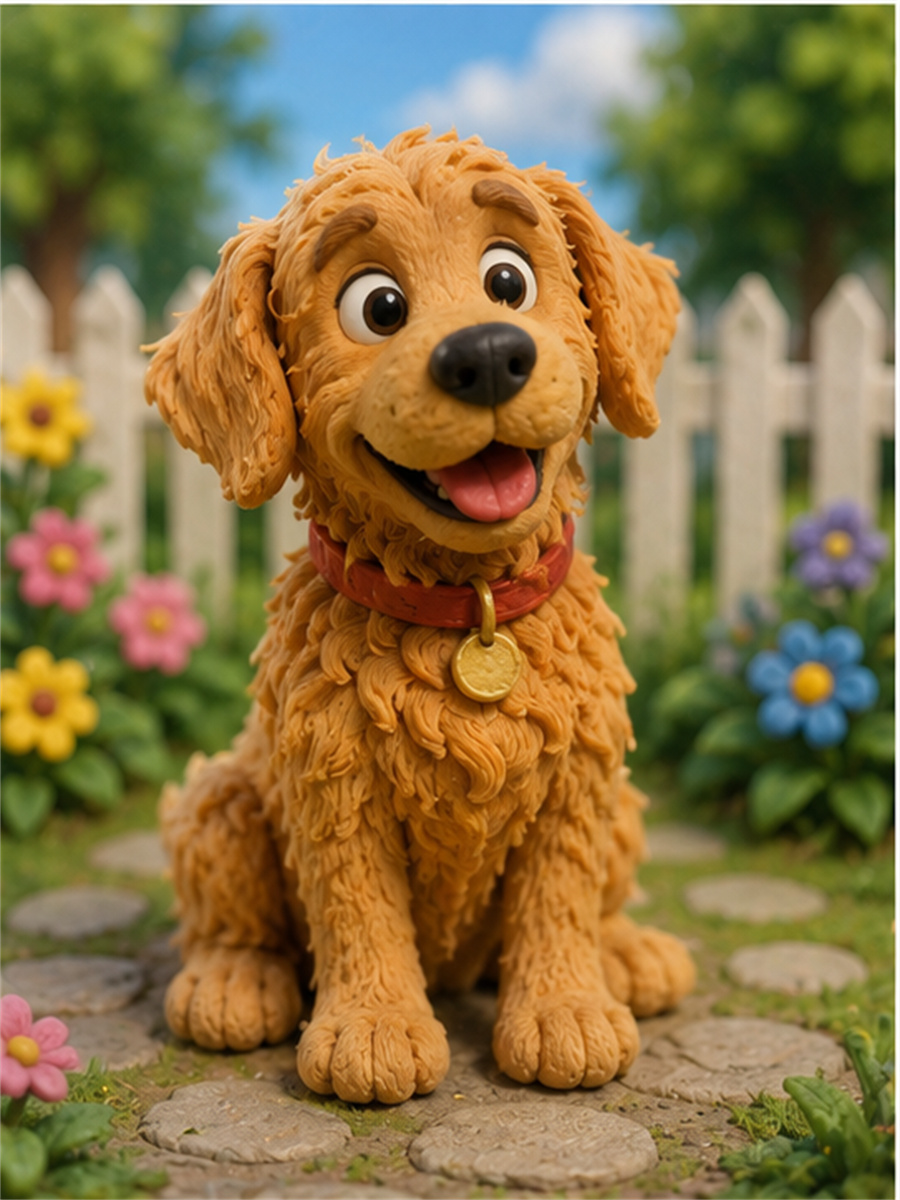 Claymation puppy effect