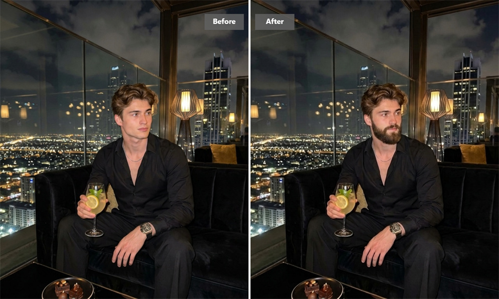 Añade una barba a una foto en segundos