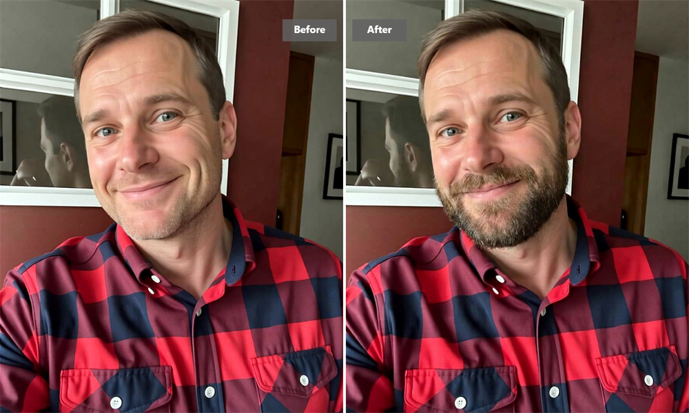Un efecto de barba que encaja con la foto