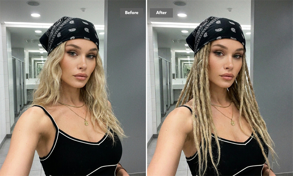 Crea un ritratto elegante con dreadlocks