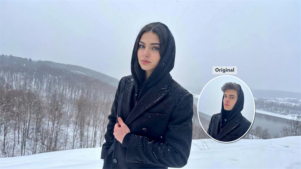 A realistic result starts with your original photo.