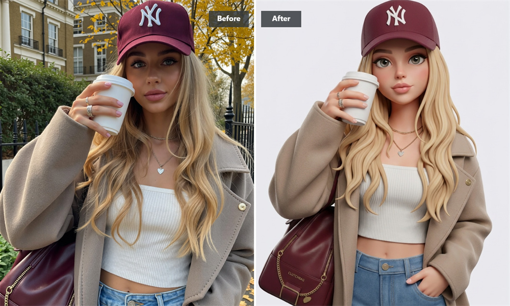 3D Style with Soft Doll Textures