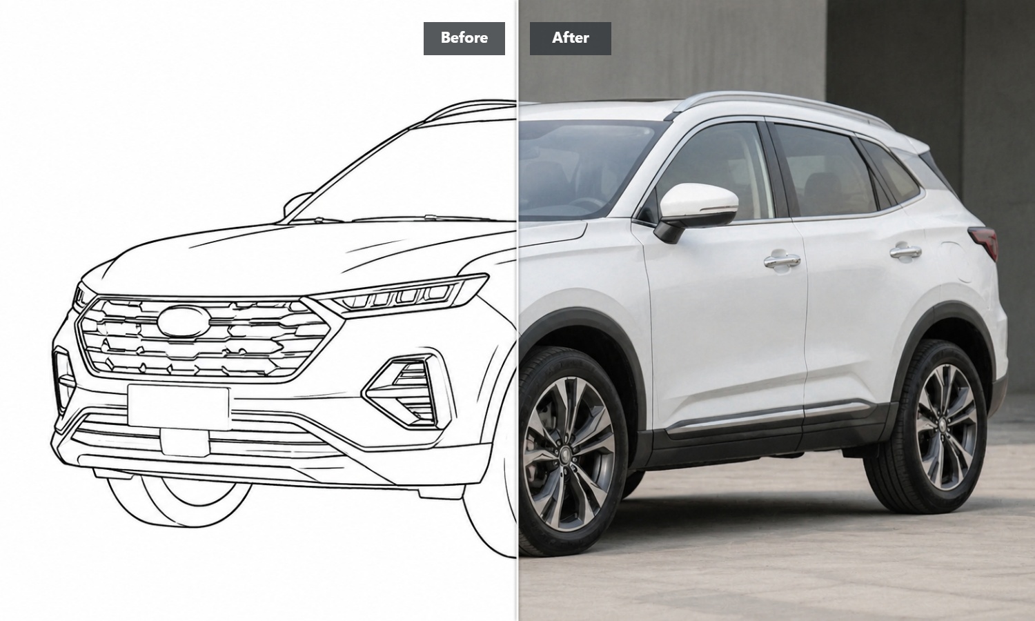From Simple Black Lines to Rich, Natural Lighting