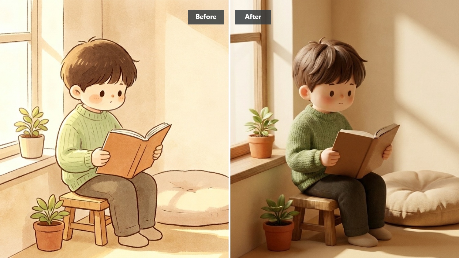 Realistic 3D Style Conversion Tailored for Online Sellers and Visual Artists