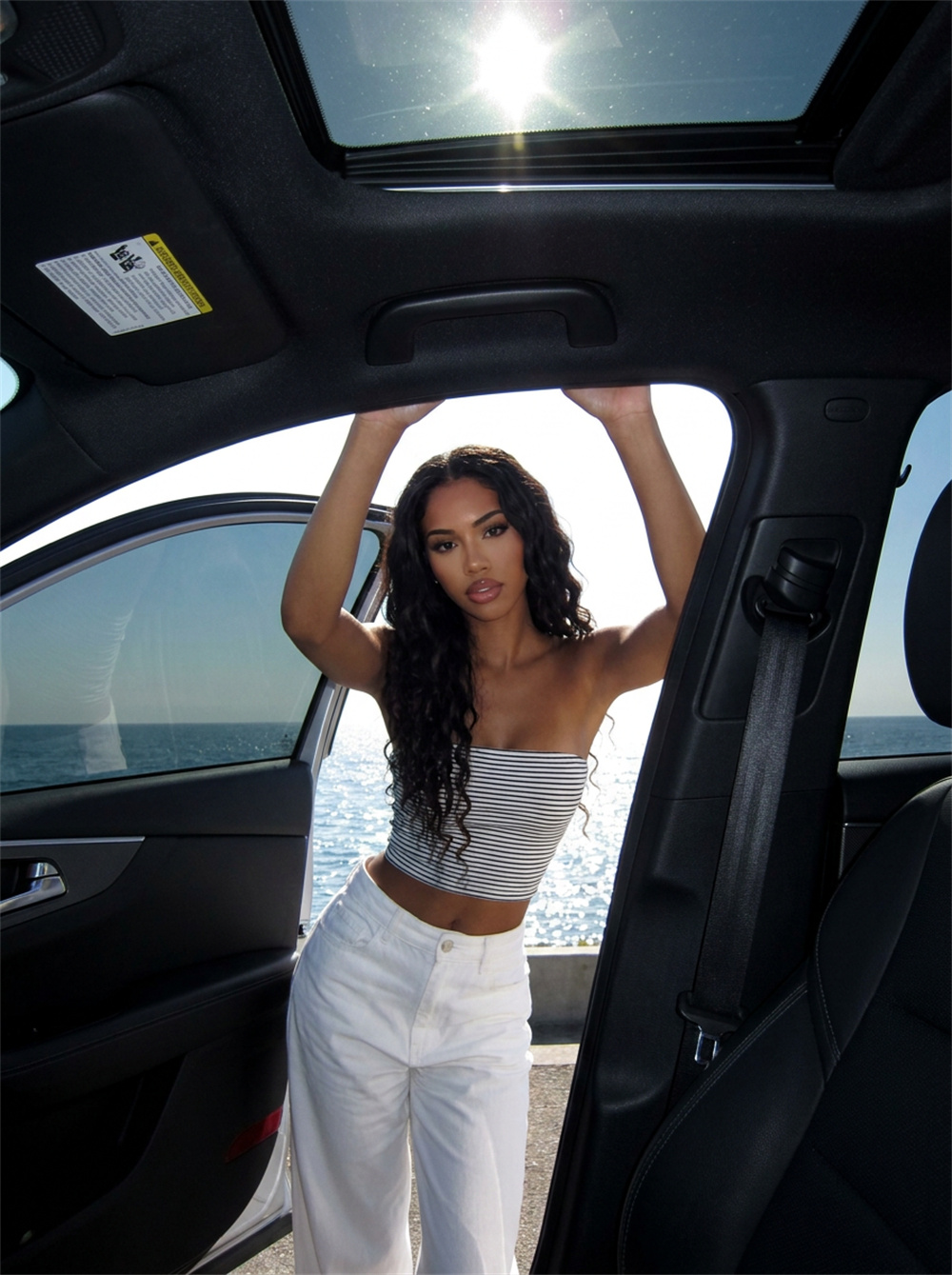 Backlit Sunroof Portrait Effect