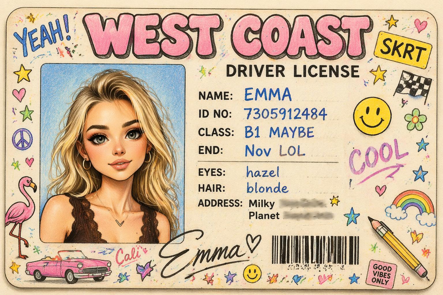 Chibi Driver's License Generator