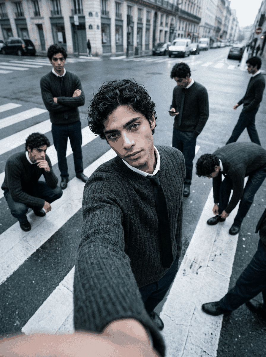Cloned Street Selfie Effect
