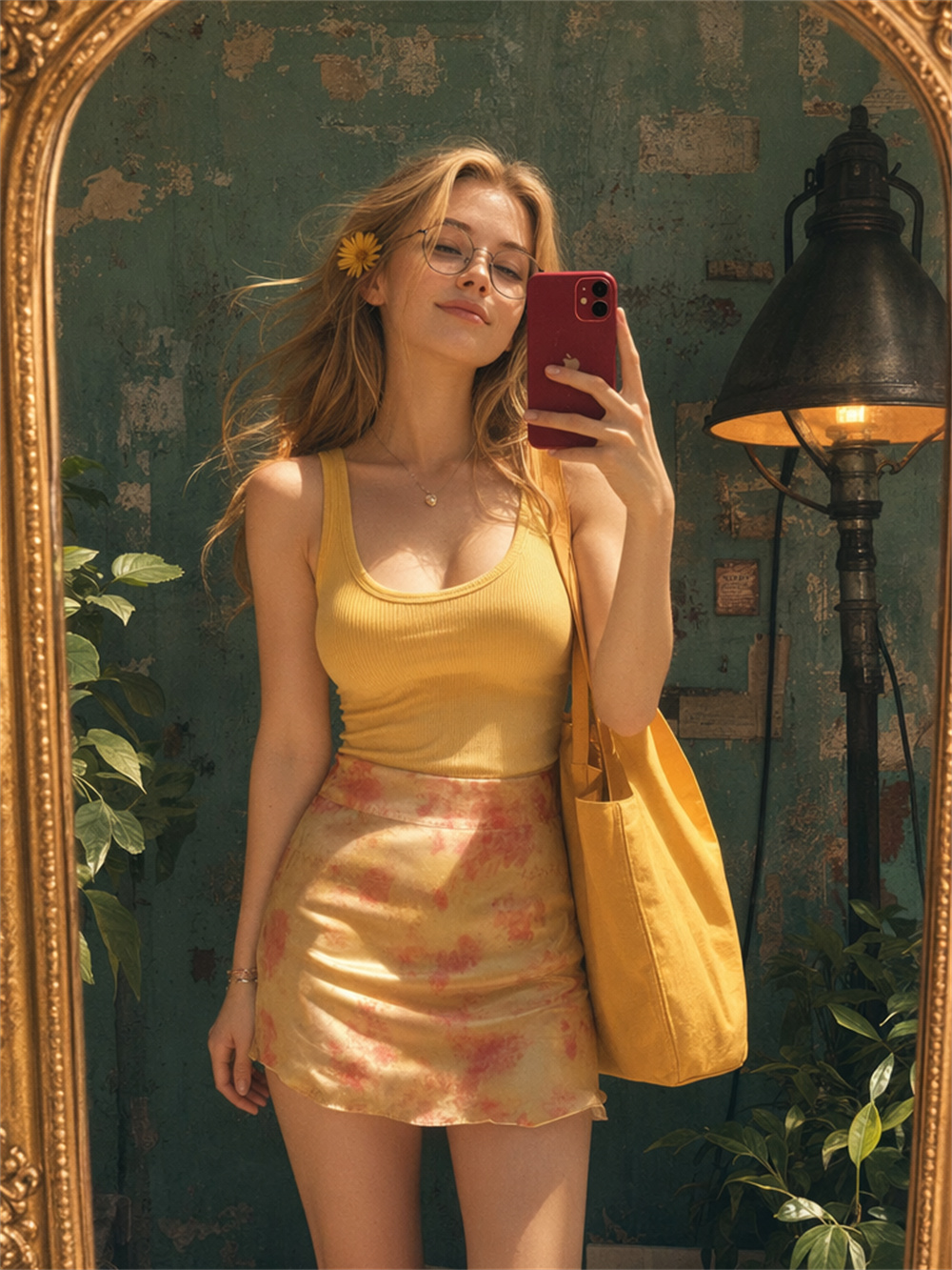 Golden Mirror Selfie Effect