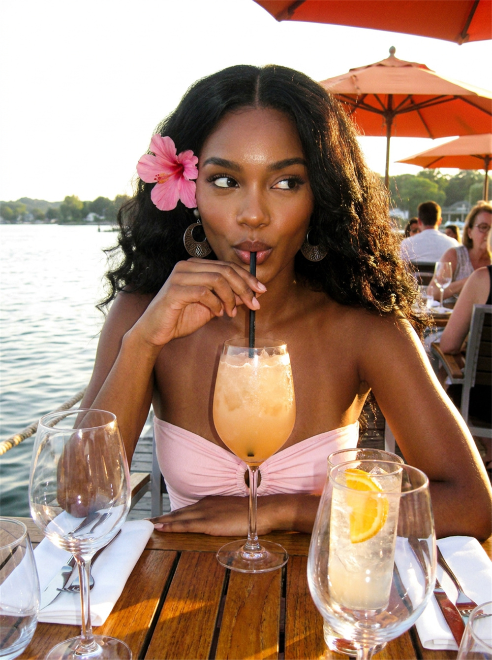 Waterfront Dinner Portrait Generator