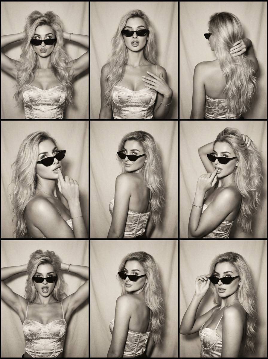 Nine-Grid Portrait Effect