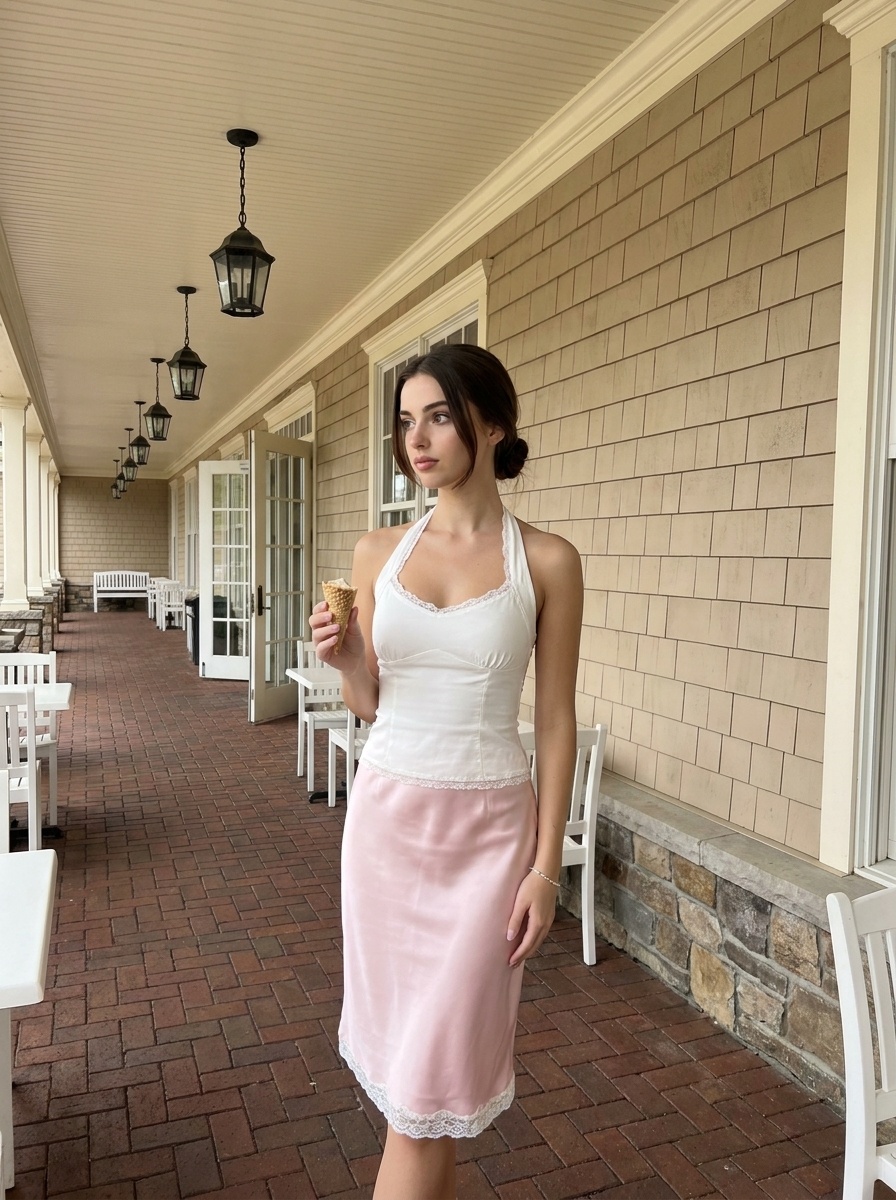 Porch Ice Cream Posing Effect