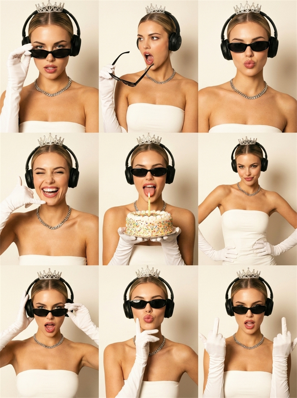 Tiara Collage Posing Effect